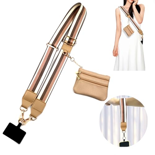 Clip And Go Strap for Phone With Wallet Crossbody, Phone Strap Zippered Pouch, Phone Lanyard Crossbody Wrist for Phone Accessories, Wrist Strap for Travel Cruise Ship Essential - color: Muti-color