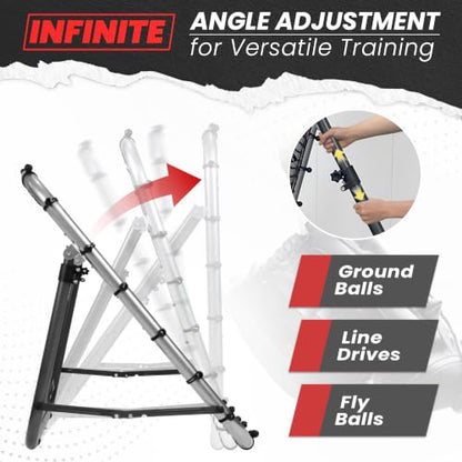 Baseball Rebounder Net 3x3 ft Dual Rebound Modes with Random Bounce Back