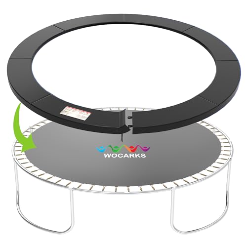 Waterproof Trampoline Spring Cover,Safety Pad Replacement 10-16ft - color: Black, size: 14FT