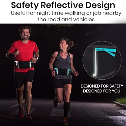 Vive Running Belt Fanny Pack for Women, Men, Kids, Adults, Jogging - color: Teal
