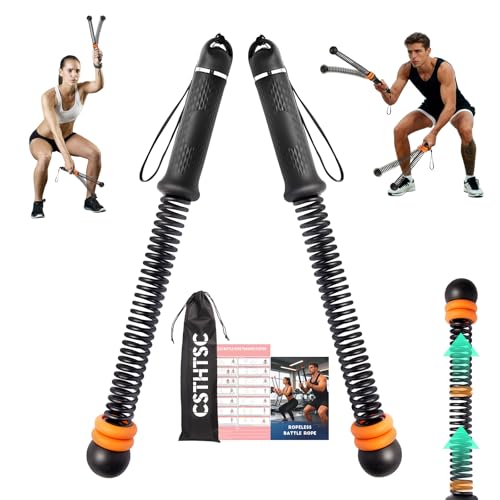 Portable Ropeless Battle Ropes, Adjustable Weights Cordless Battle Ropes.