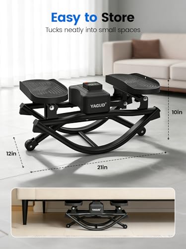 Yagud Rock Stepper Side to Side with Resistance Bands, Rocking Stepper