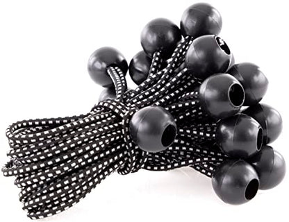 Kotap BB-6B Ball Bungee Cord, Heavy-Duty & Versatile, Indoor & Outdoor, Tarp Tie-Down, Organize & Secure, 6-Inch, Black, 50 Pack - size: 6 Inch, style: 50-Pack