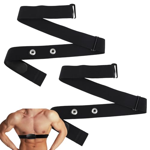 Heart Rate Monitor Chest Band for Polar H10 H9 H7, Adjustable Waterproof Replacement Chest Strap Compatible with Polar Garmin - style: 2 Pack Black