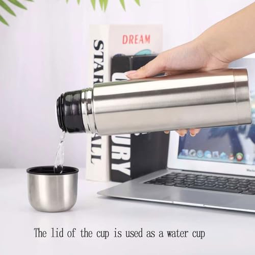 Small water bottle Mini Vacuum Insulated Stainless Steel Water Bottle Flask Metal Bottle for Hot and Cold Drinks 12Oz/350ml(Silver) - size: 12 Ounces