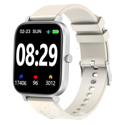 Choiknbo Smart Fitness Tracker Watch with Heart Rate Monitor, Activity Tracker with Pedometer, Sleep Monitor, Calories & Step Counter, Waterproof Smart Watch for Women Men Fitness Watch for Sports - color: Starlight