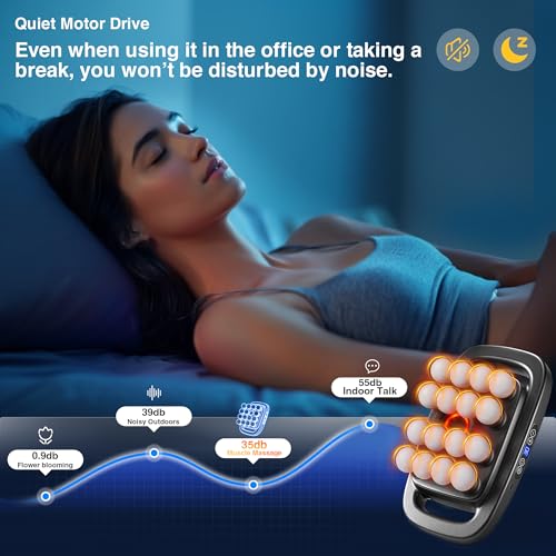 16 Head Massage Gun Deep Tissue, Multi-Head Percussion Massager with 30 Speeds & 3 Modes, Red Light Therapy, Muscle Massager for Back, Legs, Waist, Buttocks, Quiet Powerful Body Massager, Gray