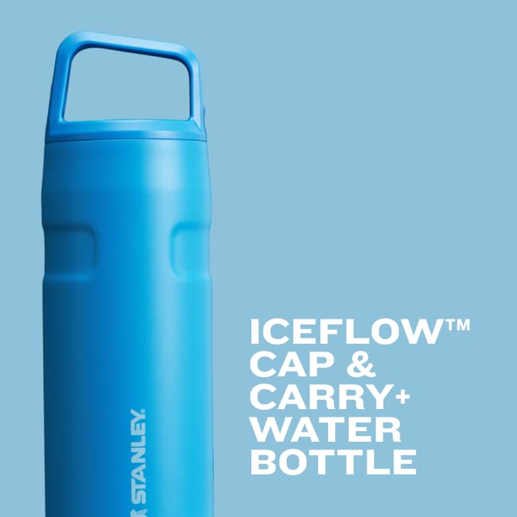 Stanley IceFlow Cap and Carry Water Bottle | Wide Mouth Twist Lid | Lightweight & Leakproof for Travel & Sports | Insulated Stainless Steel | BPA-Free - color: Tigerlily, style: 36 Oz