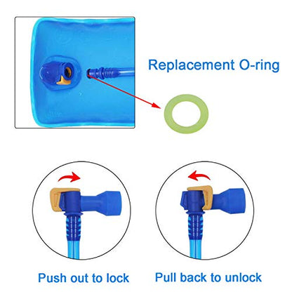 Bite Valve Replacement Mouthpiece Fit for Hydration Pack Bladder Water Backpack and Most Brands(4-Pack), with Shutoff Valve and Tube O-Ring - color: Black