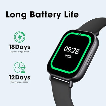 Xiaomi Redmi 5 Active Smart Watch, Step Counter Watch for Women Men with 2" LCD Large Display, 140 Sports Modes, 5ATM Waterproof (Active-Midnight Black) - color: Black