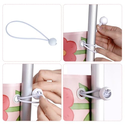 Ball Bungee Cord,Heavy Duty,30 Pcs White Tarp Ball Bungee Ties for Outdoor Camping Tarp (6 Inch)