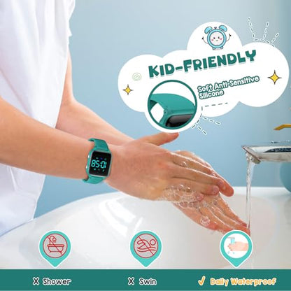 Kids Digital Watches for Boys Girls, Sports Watch with Fitness Tracker, Pedometer, Alarm Clocks, Stopwatch, No App Needed Waterproof Kids Watch, Gift for Teens Student Girls Boys Ages 5-14 - color: L6615E-MarsGreen