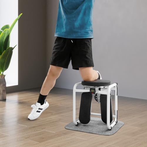Mini Stepper with Bands & Monitor - 330LBS Hydraulic Full Body Workout, Silent Space Saving Exercise Equipment for Home Cardio, Arms, Legs & Glutes - color: White