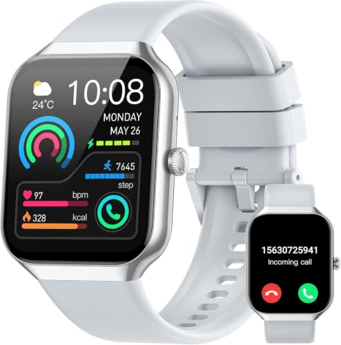 Soudorv Smart Watch 2026 NEW 1.91" Smartwatch for Men Women(Answer/Make Call),Fitness Watch with 110+ Sport Modes, Reloj Inteligente with Sleep Monitor/Heart Rate,for Android iOS, Silver - color: Silver
