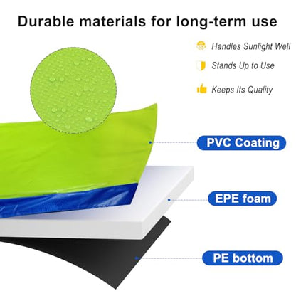 14FT Trampoline Replacement Safety Pad, Waterproof Foam Spring Cover, Tear-Resistant Edge Pad, Easy Install Spring Protection Cover (Multicolour)