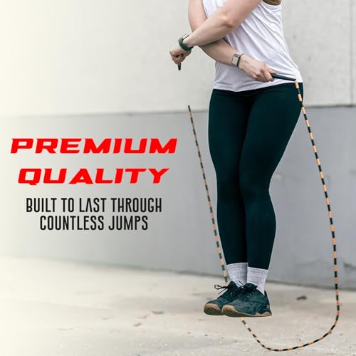 Elite Jumps Edge Beaded Adjustable Jump Rope, Do Hard Things - color: Gold & Black