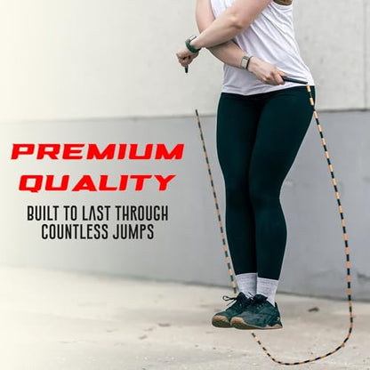 Elite Jumps Edge Beaded Adjustable Jump Rope, Do Hard Things - color: Gold & Black