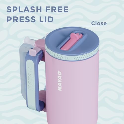 23oz Insulated Tumbler with Foldable Handle & 10oz Snack/Pill Container - color: pink