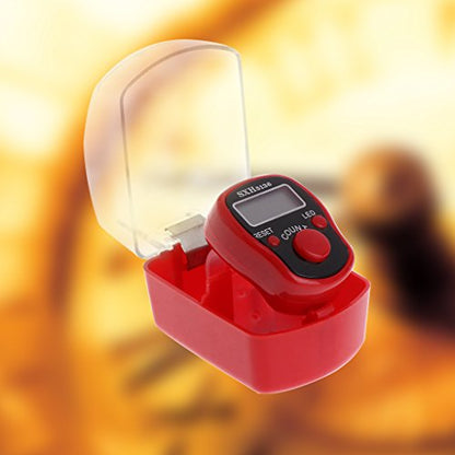Mini Counter,Mini 5 Digit LCD Digital Display Finger Hand Ring Tally Counter Golf Sport Universal