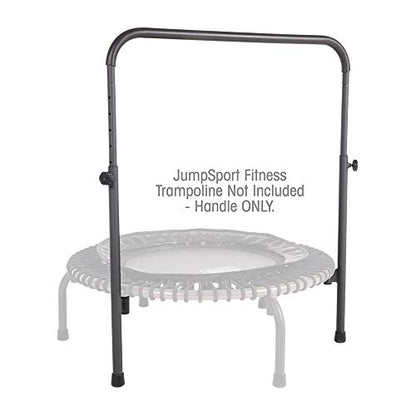 JumpSport 370 Indoor Lightweight Heavy Duty 39-Inch Heavy Duty Fitness Trampoline with Handle Bar Accessory, Black