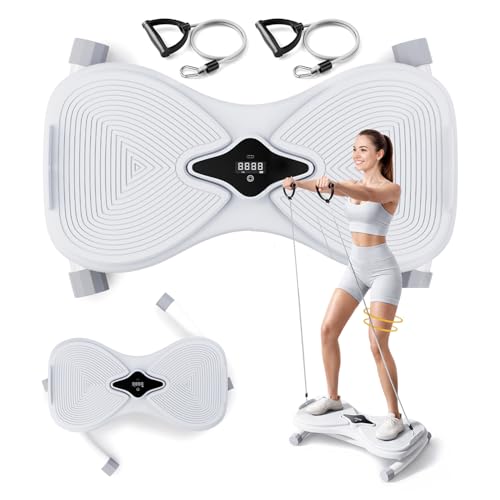 Waist Twister Machine with Rechargeable Battery, LED Counter, Ab Twister Board for Belly Fat Loss and Core Workout, 300 lbs Capacity, Silent Spin, Anti Slip, Home Gym Equipment for Women/Men