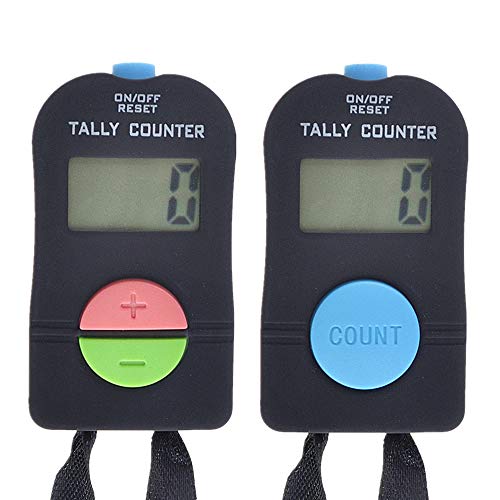 TOPTIE 2 PCS Electronic Counters, Digital Tally Counter with Lanyard - color: Mixed