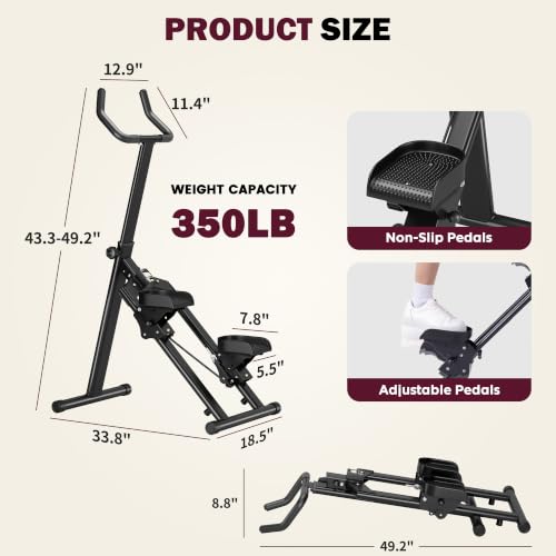 SogesPower Stair Stepper for Home,Folding Vertical Stair Climber