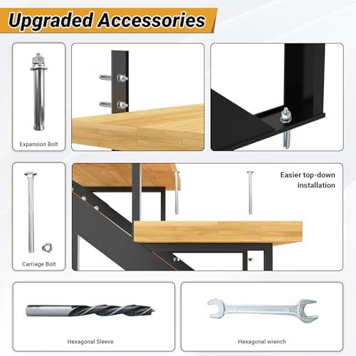 Steel Stair Step Riser 1-Step 3 Pack, Sturdy Metal Stair Stringer - size: 1 Step