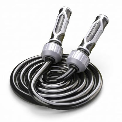 Buddy Lee Weighted Jump Rope 1.5 lbs – Heavy-Duty 10mm PVC Rope with Adjustable Length, Power Grip Handles & Carry Pouch | Jump Rope - color: Grey/Black