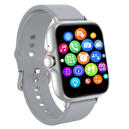 Smart Watch, 1.83" Upgraded Full Touchscreen Smartwatch for Android iPhones with Multiple Sports Fitness Tracker with Smart Watches for Women Men (Silver) - color: 1.83" Silver
