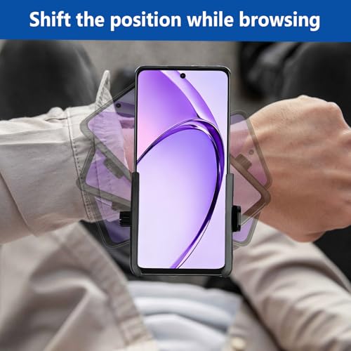Wristband Phone Holder, No Screen Blocking, 360° Rotating Wrist Phone Mount, Memory Lock, Quick Release, for Android, iPhone 17/16/15/14/13 Pro Max/Pro/Mini/12/11/SE/Xs/XR/8 Plus, Fits 4–6.7" Phones - size: Wristband