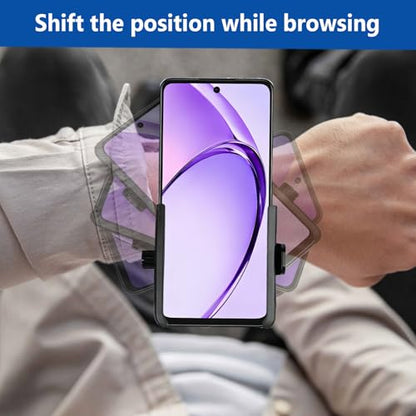 Wristband Phone Holder, No Screen Blocking, 360° Rotating Wrist Phone Mount, Memory Lock, Quick Release, for Android, iPhone 17/16/15/14/13 Pro Max/Pro/Mini/12/11/SE/Xs/XR/8 Plus, Fits 4–6.7" Phones - size: Wristband