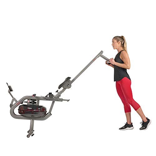 Sunny Health & Fitness Sunny Health & Fitness AquaStrive Series Smart Water Rower, 300LB Capacity Plus Dynamic Hydro Resistance for Home Cardio Workout, Free SunnyFit Training App Connection - size: 42" Rail - Classic