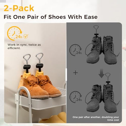 Shoe Stretcher Boot Stretcher Men Women, 2Pcs Adjustable for Wide Feet - color: Yellow, size: S (Men 4.5-7.5,Women 6-9)