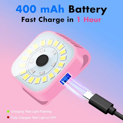 redaica 2 Pack Pink Running Lights for Runners, Rechargeable, 4 Modes - color: Pink