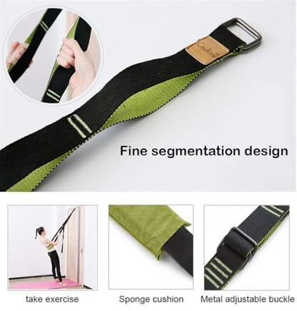 Back bend Assist Trainer - Improve Back and Waist Flexibility, Door Flexibility Stretching Strap, Home equipment for Ballet, Dance, Yoga, Gymnastics, Cheerleading, Splits - color: black