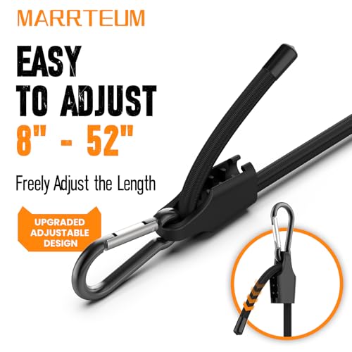 2PCS Adjustable Bungee Cords with Hooks 48 Inch Long Superior Latex - size: 48 INCH ADJUSTABLE
