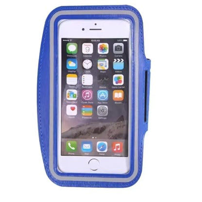 High Sensitive Touch Screen Sports Armband Breathable with Key Pocket for iPhone 17-12 Pro Max for Android Gym Jogging Daily Use (Dark Blue) - color: Dark blue