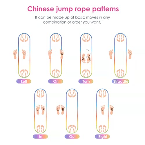 Cikyner Chinese Jump Rope, 4m Elastic French Skipping with Instructions