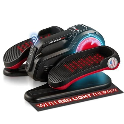 Lifepro Under Desk Elliptical-Leg excerciser with Red Light Therapy Option - color: Red