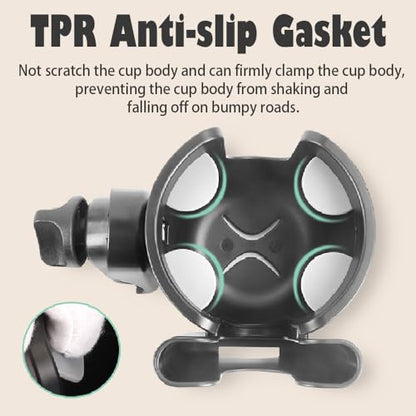 Wheelchair Cup Holder with Phone Holder, 360° Rotatable Adjustable Cup Holder for Walker Stroller Wheelchair Accessories, 2-in-1 Cup Holder Fits Folding & Rolling Walkers Seniors & Elderly
