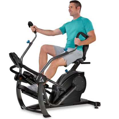 Teeter FreeStep Recumbent Cross Trainer Stepper, Zero-Impact Exercise Bike Alternative w/Patented Physical Therapy Stride, Up to 350lb, Free App w/Trainer Workouts - style: LT1