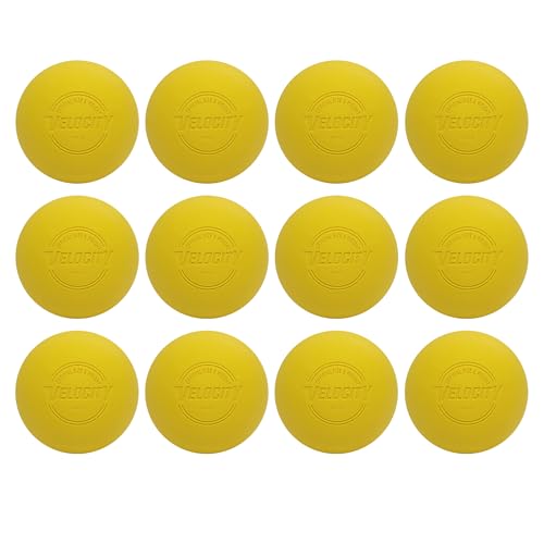 Velocity Lacrosse Balls - 1, 2, 3, 6, 12, 18, 24, 36, 60 and 120 Packs - for Practice, Official NFHS and College Approved Size - color: Yellow, size: 12 Balls, style: Practice Ball