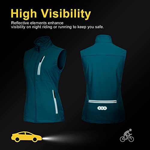 33,000ft Women's Lightweight Running Vest with 6 Pockets for Travel Golf - color: Bright Blue, size: XX-Large
