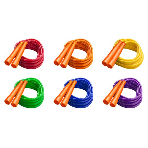 Champion Sports 16 Foot Licorice Jump Rope for Fitness, Assorted Colors - Speed Jump Ropes with Contoured Handles for Exercise, Cross Training, Boxing - Single Premium Skipping Rope for Kids, Adults