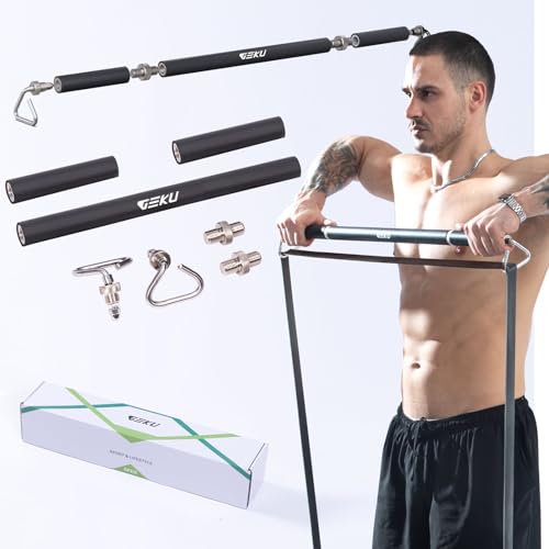Resistance Band Bar, Length-Adjustable Detachable Heavy Duty Workout Bar for Resistance Band Training, Core Muscle Training, Home & Ourdoor Workout, Max Load 800 Lbs - color: ‎G Series-01