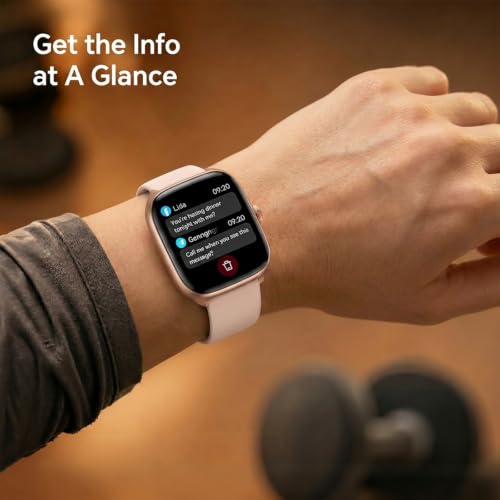 Quican Smart Watch for Women(Answer/Call), AMOLED Fitness Watch for Women - color: Pink