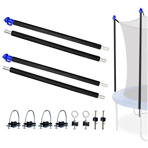 Universal 2 Sets Trampoline Net Poles Replacement, Fits 10 to 16 ft Frame