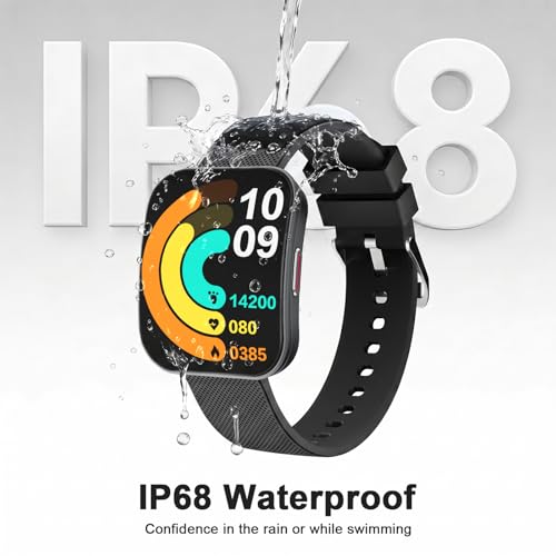 MFVLP Smart Watch for Women, 1.85" HD Fitness Tracker Black - color: Black