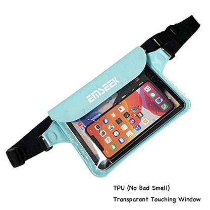 Waterproof Waist Pouch Dry Belt Bag Fanny Pack For Swim Surf Snorkel - color: Light Green